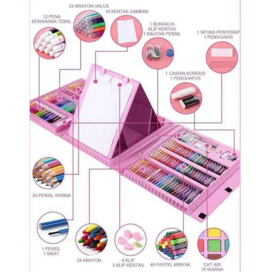 kit dibujo 210 pzas Juego de Pintura