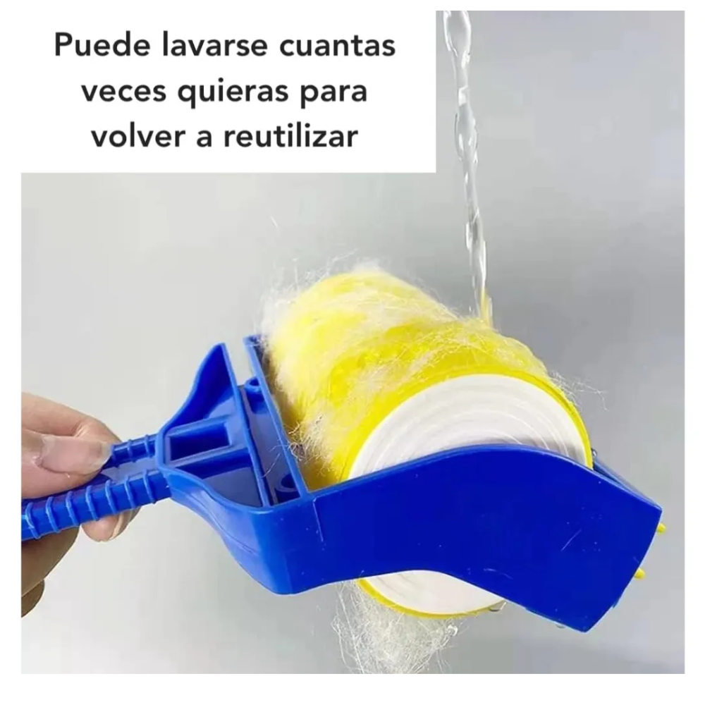 Rodillo adhesivo quita pelusa lavable