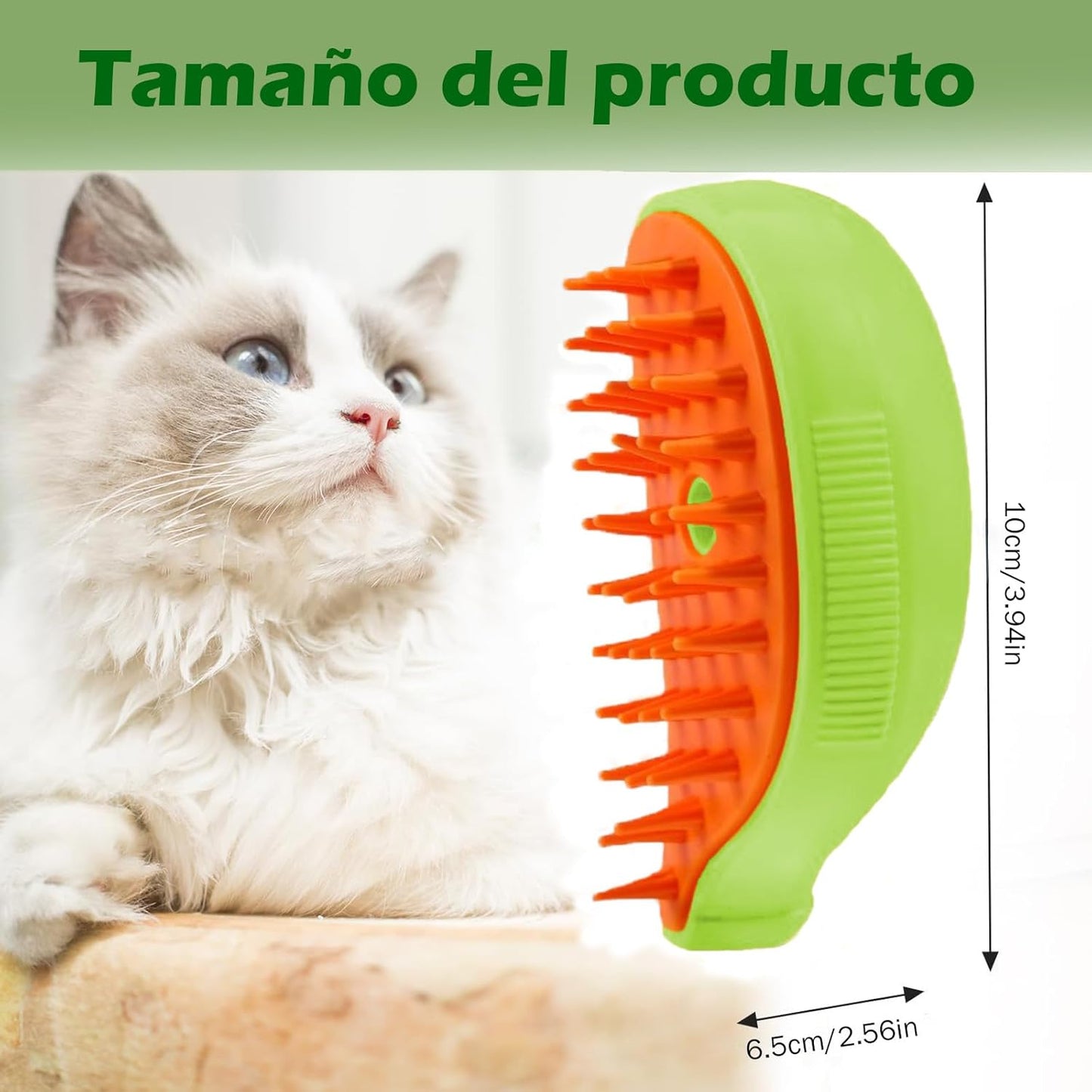 Cepillo  Vaporizador Mascotas Quitapelaje