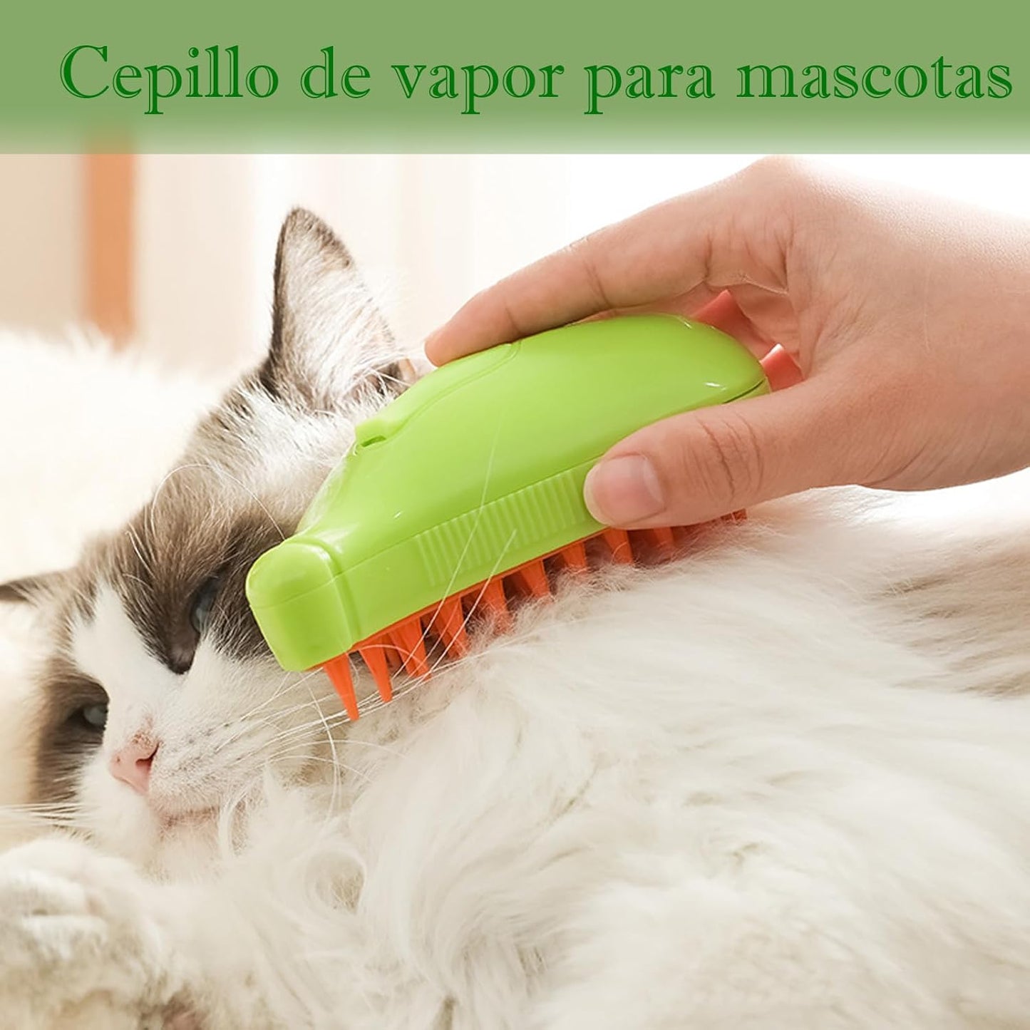 Cepillo  Vaporizador Mascotas Quitapelaje